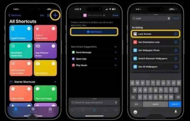 秦都苹果14锁屏维修店分享iPhone14升级iOS16.4后如何创建锁屏快捷方式 